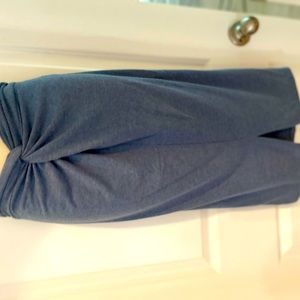 Heatherly Blue Midi Knot Skirt